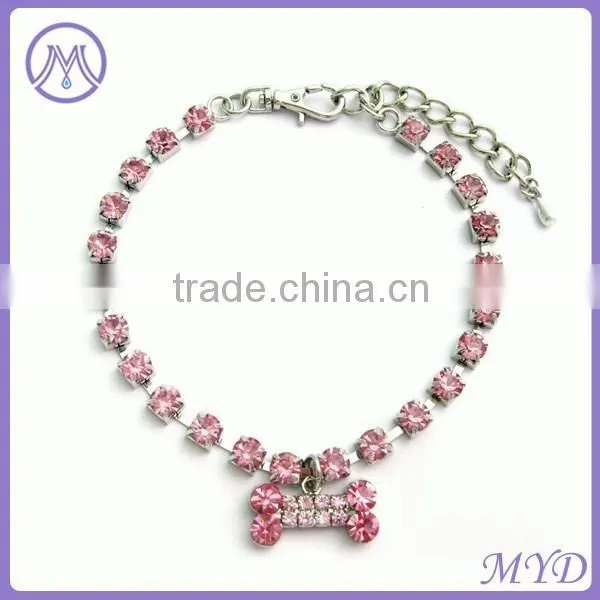 Customized Crystal Stone Pearl Dog Necklace Jewelry for Small Pets photo-5