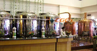 Restaurant Copper Brewing Equipment Steam Heating 1000L 2 Or 3 Vessels photo-5