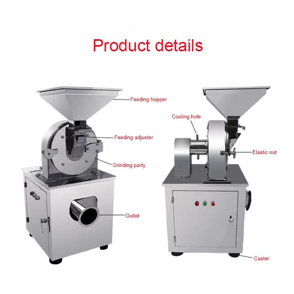 MO-Qdmdch Industrial Stainless Steel Universal Crusher Machine GW072 Grinding Machine Hammer Mill Pulverizer Powder Grinder Hammer Mill photo-4