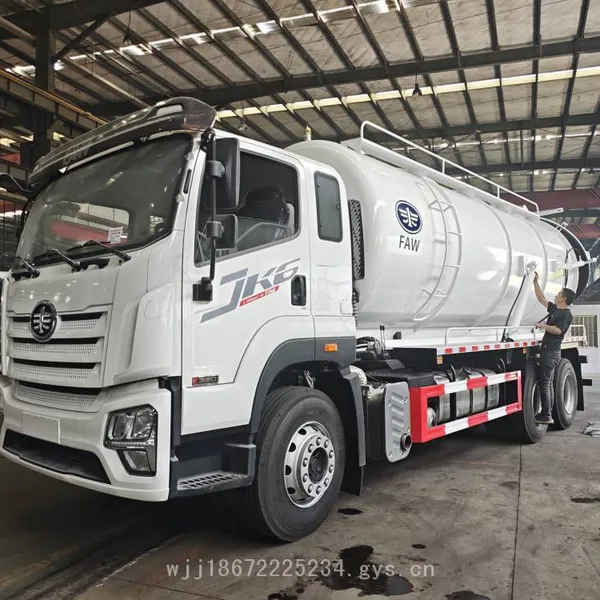 Jiefang 6*4 Rear Double-axle 20-cubic-meter Vacuum Sewage Suction Truck, Liquid Sewage and Fecal Transfer and Suction Truck