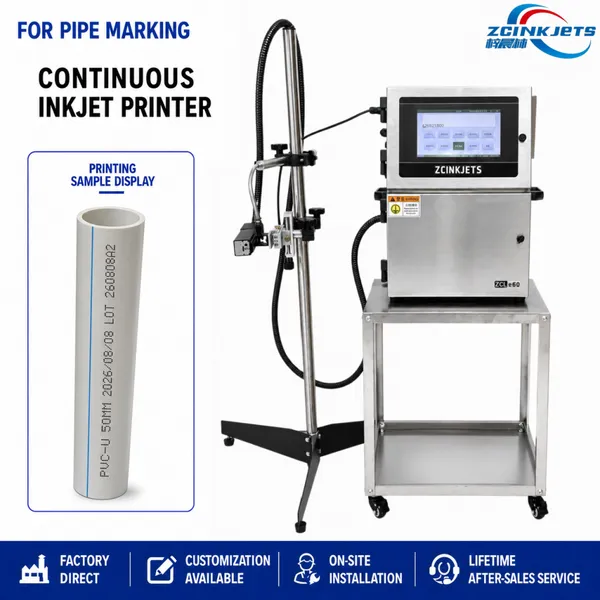 Plastic Pipe Coding Machine for PVC PE HDPE PPR Pipes Specification Meter Marking Printing
