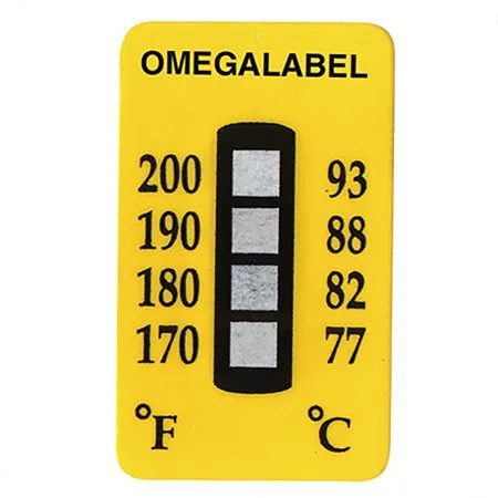TL-4-105-10 Irreversible Temperature Label, 4 Temperature Ranges OMEGA