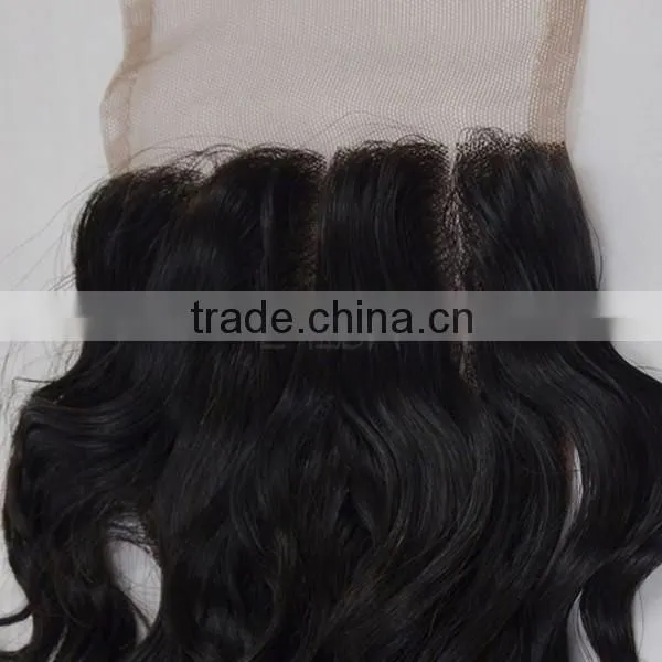 7A Wholesale Virgin Hair Invisible Knots Silk Base Closure Cheap Stock Silk Base Closure Three 3 Part Silk Base Lace Closure photo-2