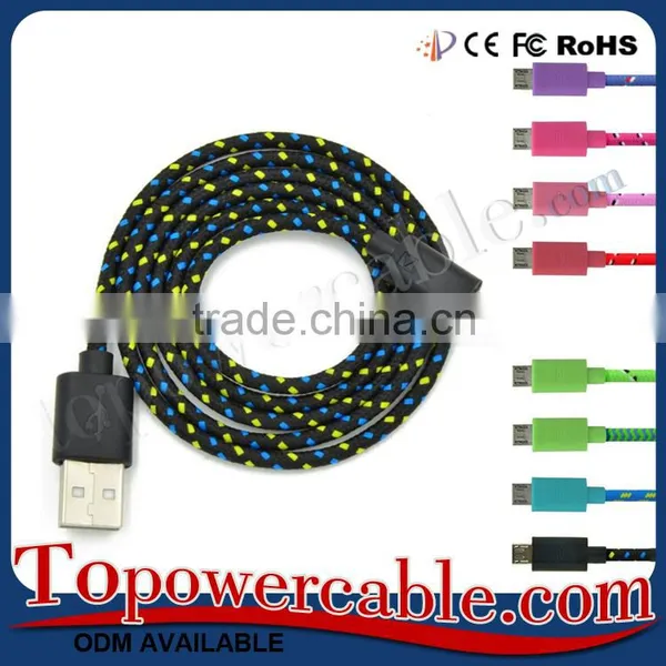 Universal Fabric Knit Driver Download USB Charging Data Cable For Samsung Galaxy S4 I9500 photo-6