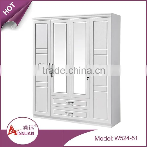 Hotel Bedroom Furniture Simple Wardrobe Designs Wooden Drawer Almirah With Four Door Quality Choice