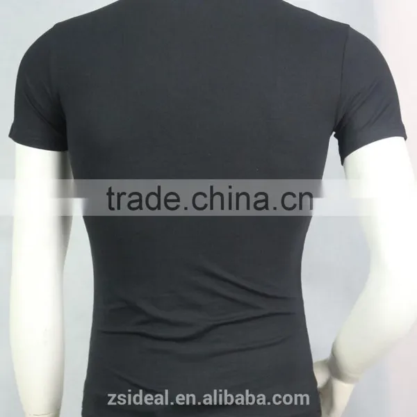 Fashion Design Dobby Polyester V-neck Man Polo T-shirt, OEM Factory in ZhongShan GuangDong photo-4