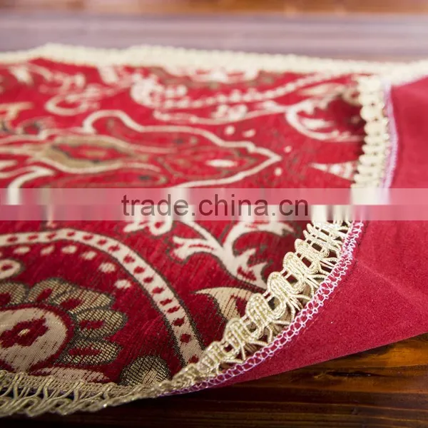Home Fashions Red Christmas Table Runner, Felt Table Runner, Christmas Table Runner With Snowflakes photo-3
