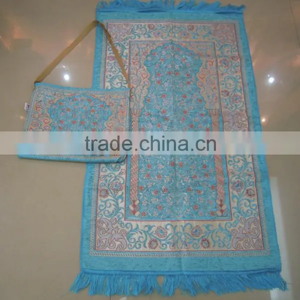 BT-804 New Design Polyester Muslim Prayer Rugs With Bag Muslim Carpet photo-6