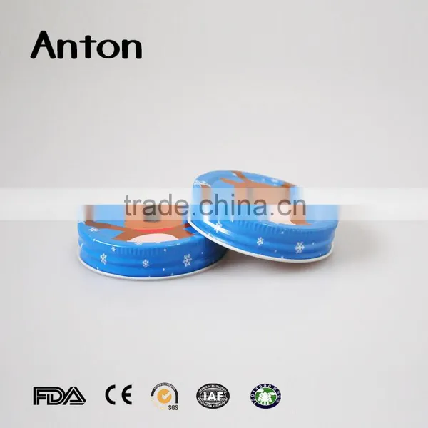 Canning Drinking Jars Cartoon Metal Lids photo-4