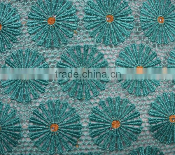Nigerian Wedding Cotton Lace Africa Watersoluble Lace Africa Dry Lace Fabris photo-3