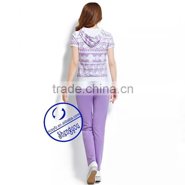 Wholesale Custom Cotton Womens Plain Tracksuit Jogger Pants photo-3