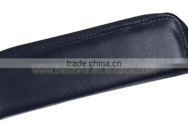 Custom Leather Pen Bag Case With Zipper photo-2