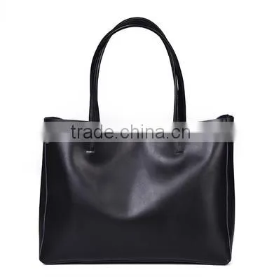 Newest Design Simple and Elegant Genuine Leather Handbag photo-2