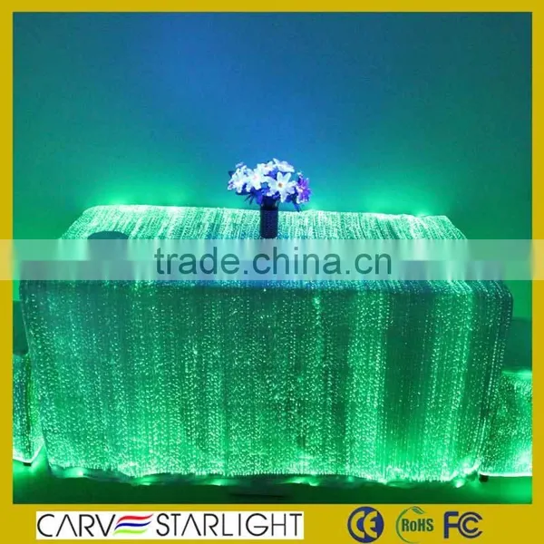 2015 Optic Fiber Luminous Led Lighted Table Cloth for Wedding photo-4