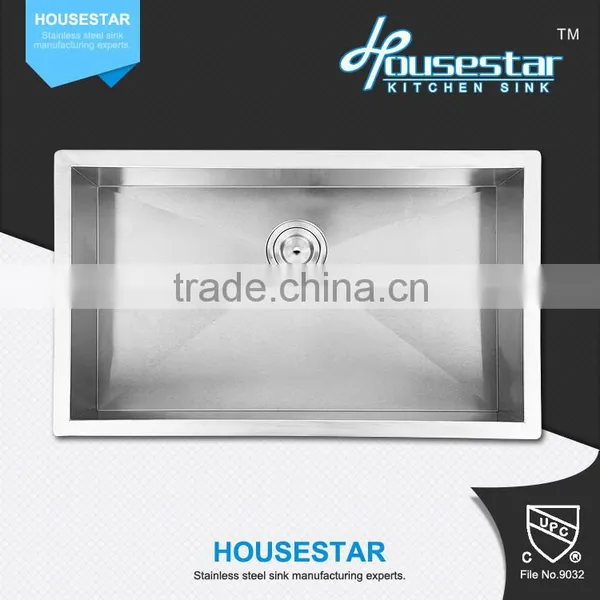 CUPC Certificate American Standard Handmade Stainless Steel Kitchen Sink For Prefab Homes 3018A