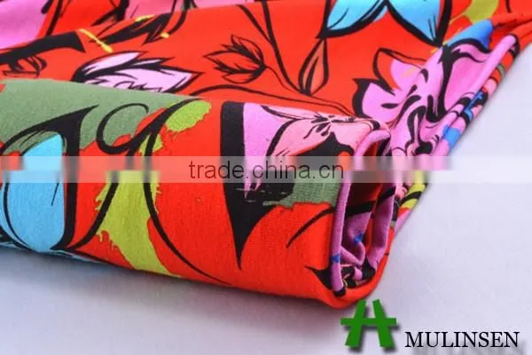 Open End Flower Printed Spun Rayon Viscose Fabric photo-2