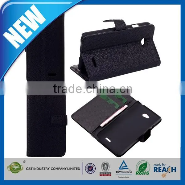 C&T Wholesale Luxury Newest Leather Wallet Flip Cover for lg F60 photo-5