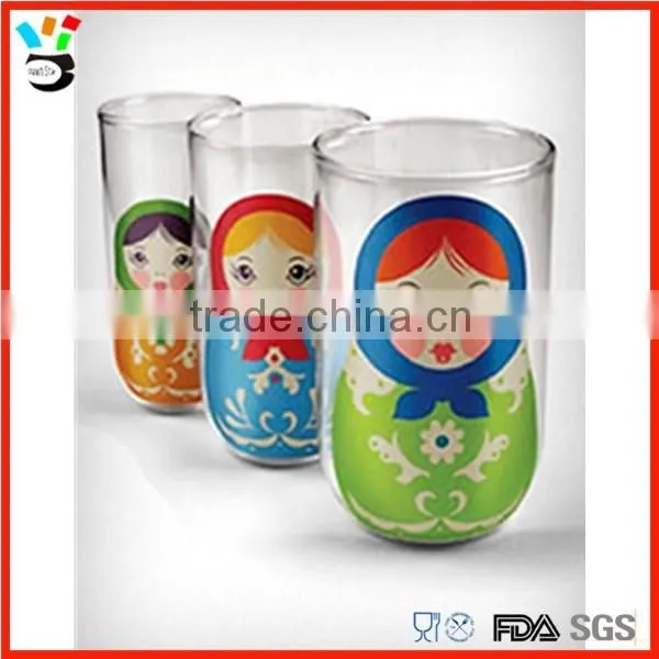 Russian Nesting Dolls Drinking Glass Set of 4