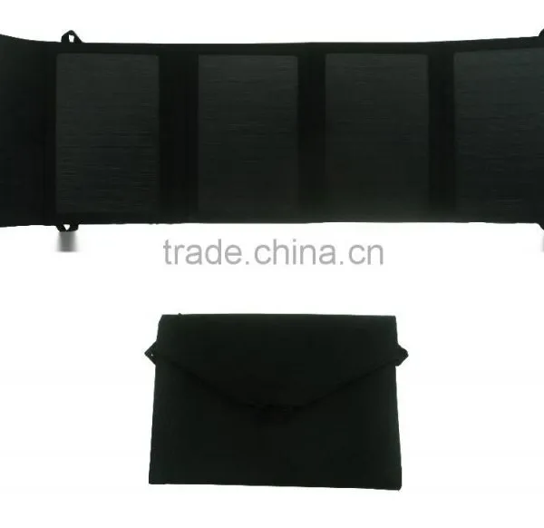 Singapore, 14W Foldable Solar Power Bank Integrated With Fabric Bag, Applicable as Portable Solar Charger Kit for Mobile