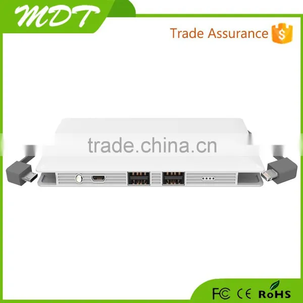 Wholesale Manufacturer Professional 10000mah Quick Charge 2.0 Built in Cable Power Bank photo-2