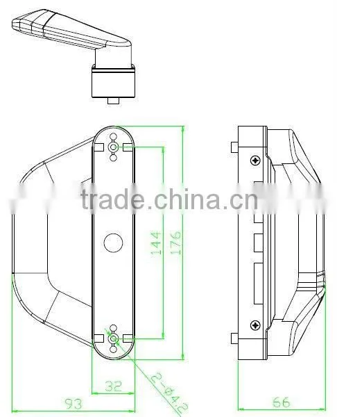 9.14.18030 Zinc Alloy Door Lock Without Keys (For PVC or Aluminum Alloy Sliding Doors) photo-2