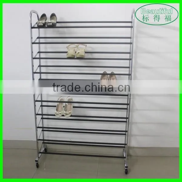 China Factory Chrome Finish Floating 10 Tiers Shoe Display Rack/Tower