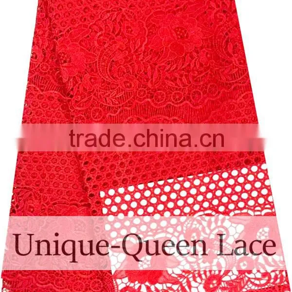 2016 Fashion African Embroidery Cord Lace/guipure Lace Fabric/african Cupion Lace Fabric /guipure Lace Fabric Royal Blue photo-2