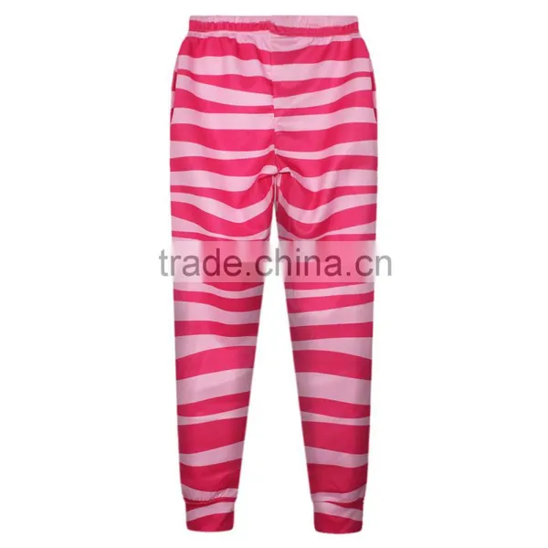Custom Design Sports Pants XS-XXL Trousers For Women Strip Print N18-18 photo-2