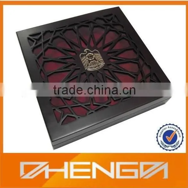 High Quality Arabic Laser Engraved Box Display Wood Box