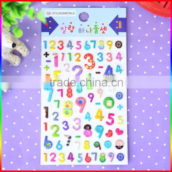 Asphalt and Number Cartoon Puffy Stickers photo-2