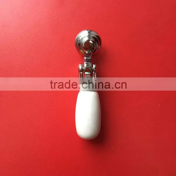 Zinc Alloy+Ceramic Pendant Chromed Cabinet Furniture Pull Handles Drawer Pendant Pull Handle