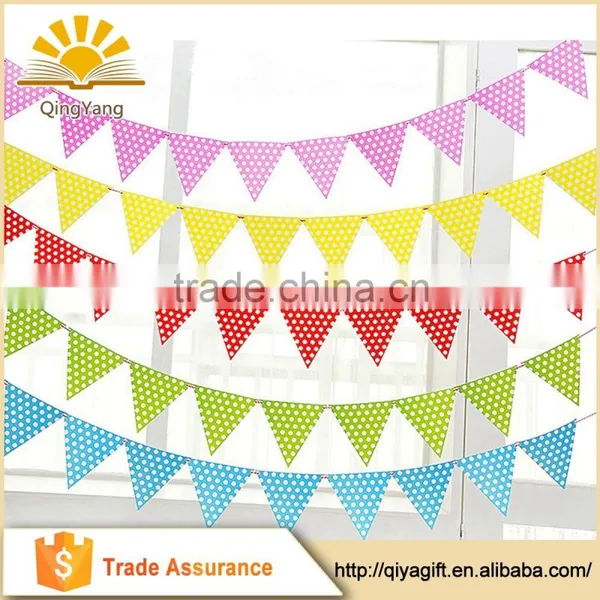 Hot Sale Party Banner Colorful Dot String Flag Cheap Party Pennant Decorations photo-5