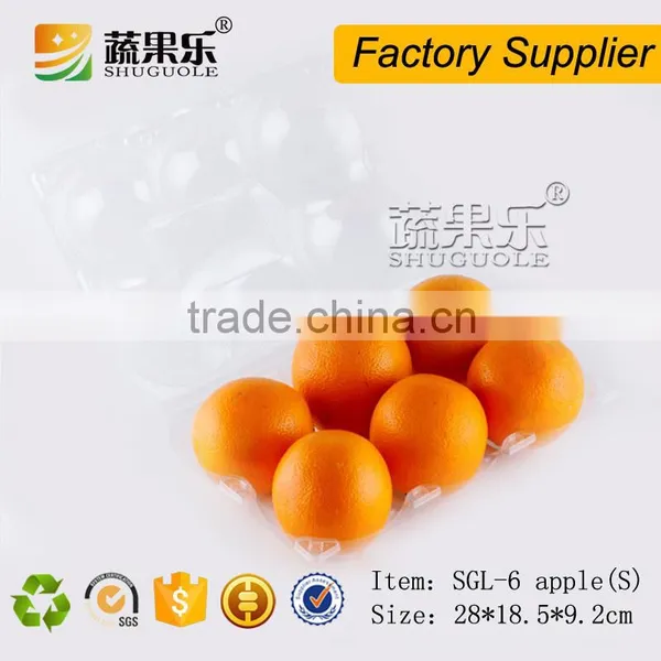 Clear Plastic 6 Packs Apple Orange Fruit Packaging Boxes photo-5