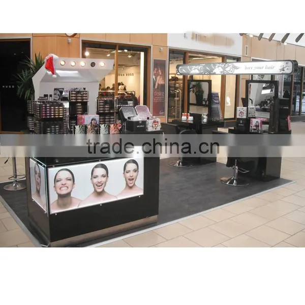High-end Mall Cosmetic Kiosk Display Design Furniture With Glass photo-4