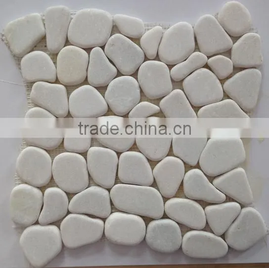 Natural Stone Mosaic With White Round Pebble Stone photo-5