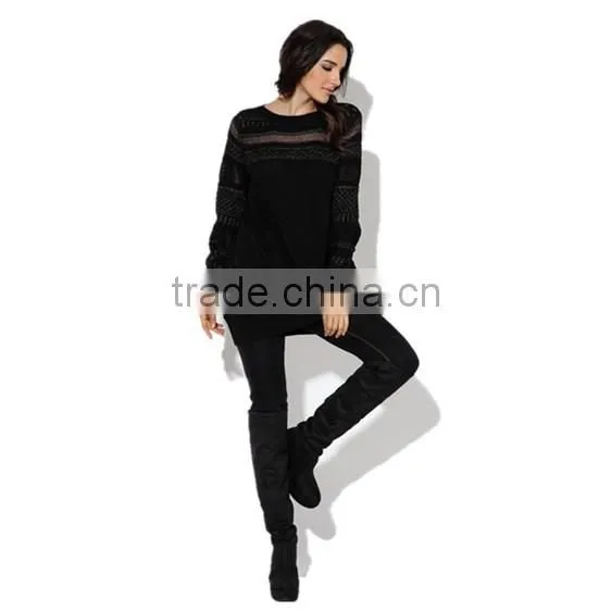 Pretty Steps Cheap Wholesale China Sexy Fat Woman Winter Casual Slong Pants Black