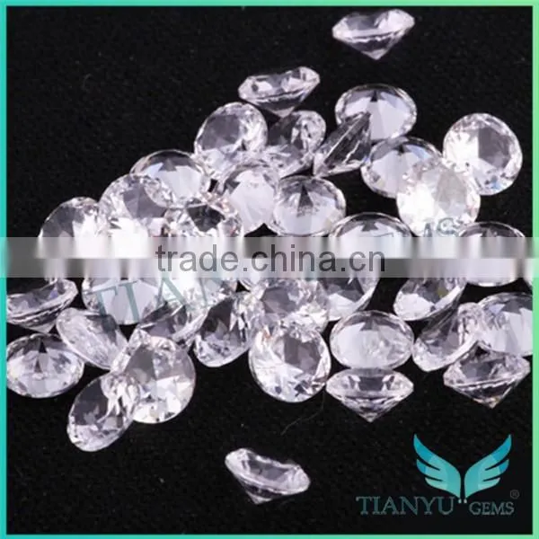 Loose Gemstone Wholesale China 12# White Color Round Shape Synthetic Sapphire Gemstone photo-4