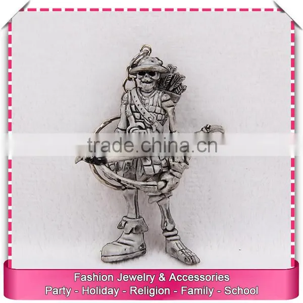 Custom Metal Keychains for Men, Skull Shaped Keychains Personalized photo-2