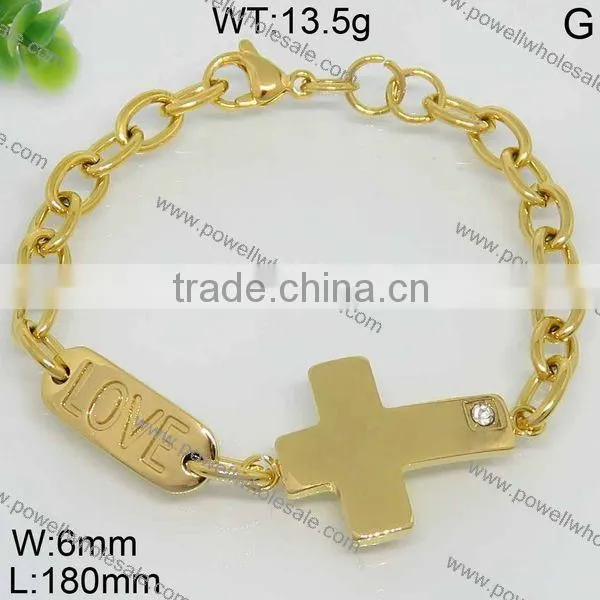 Wholesale New Gold Cross Shape Paracord Survival Bracelet photo-2