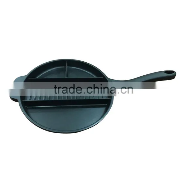4 Section Round Egg Skillet Divided Master Aluminium Fry Cooking Grill Non Stick Pan photo-6