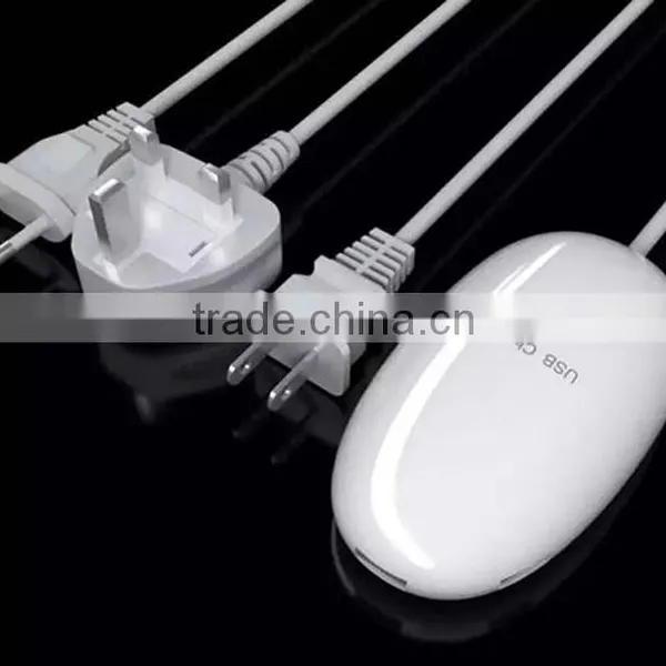 The Mouse Shape Fashional 3 USB Charger Ports Socket photo-2