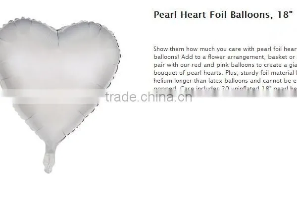 Hot Pearl Red Pink Heart -Shaped Foil Balloon photo-2