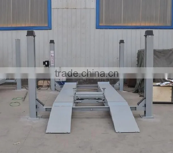 CE Approved Four Post Car Alignment Lift 4T Load photo-3