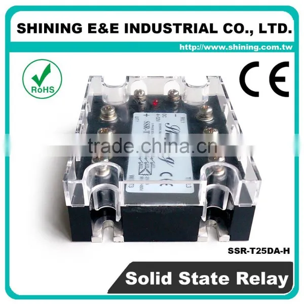 SSR-T25DA With Cover 24VDC DC 25A 3 Phase Solid State Relay SSR photo-6