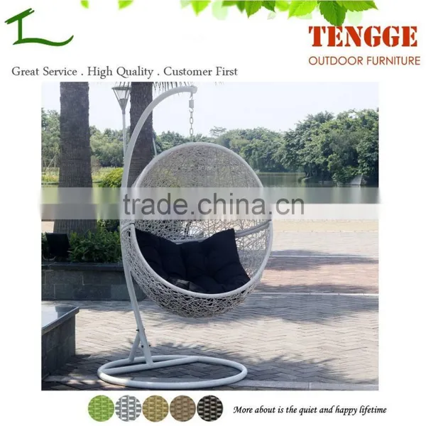 TG15-0147 2015 Resin Wicker Hanging Chair Outdoor Net Swing