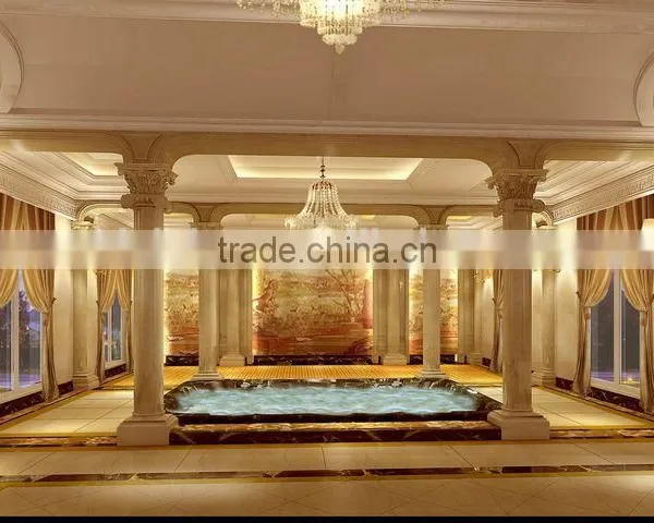 Luxury Classic Residential Bathroom 3D Interior Rendering Design for New Built Villa Wish Furnishing photo-3