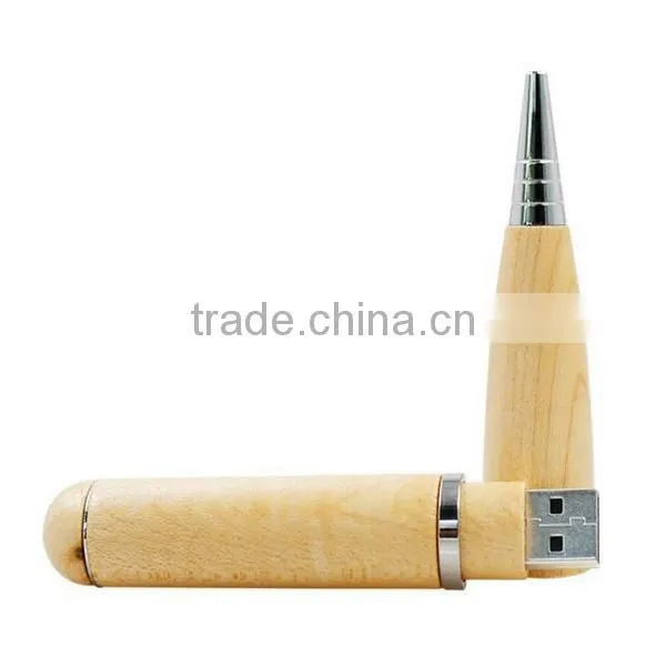 Best Quality Custom Logo Print Business Gift Wood Pen Drive U Disk photo-3
