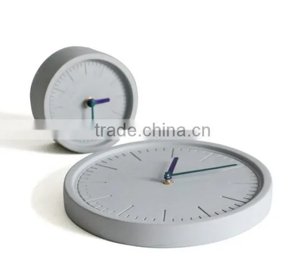 Mini Plain Concrete Table Decoration Bare Concrete Desktop Clock photo-5