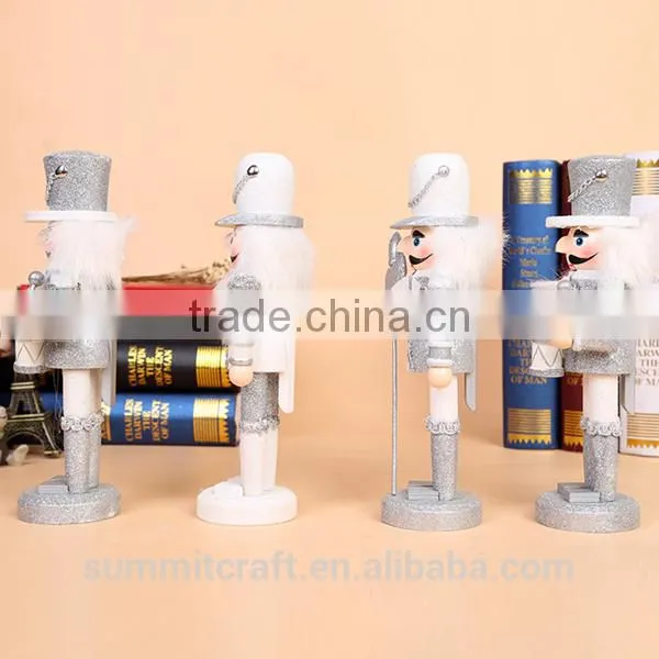 Wooden White Soldier Nutcracker Trendy Christmas Gifts photo-2