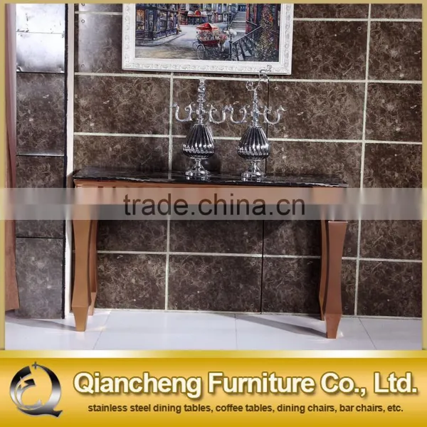 Classic Gold Console Table With Marble Top for Home photo-2